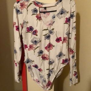 Floral body suit blouse